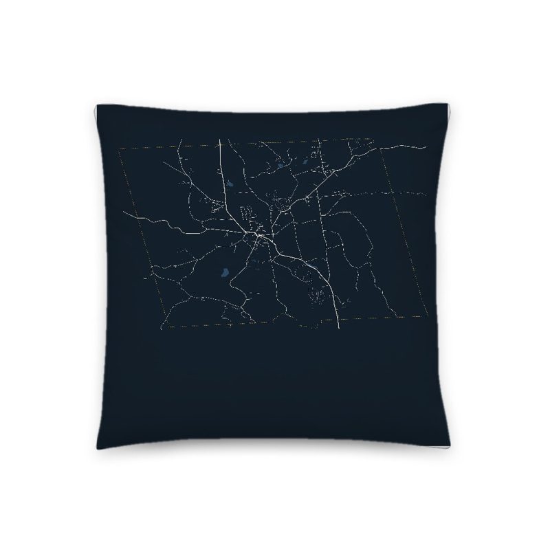 Brandon Map Throw Pillow
