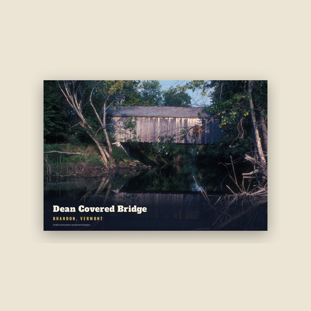 Brandon Dean Covered Bridge Postcard