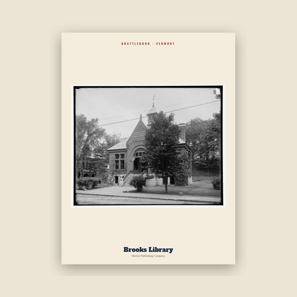 Brattleboro Brooks Library Archive Print