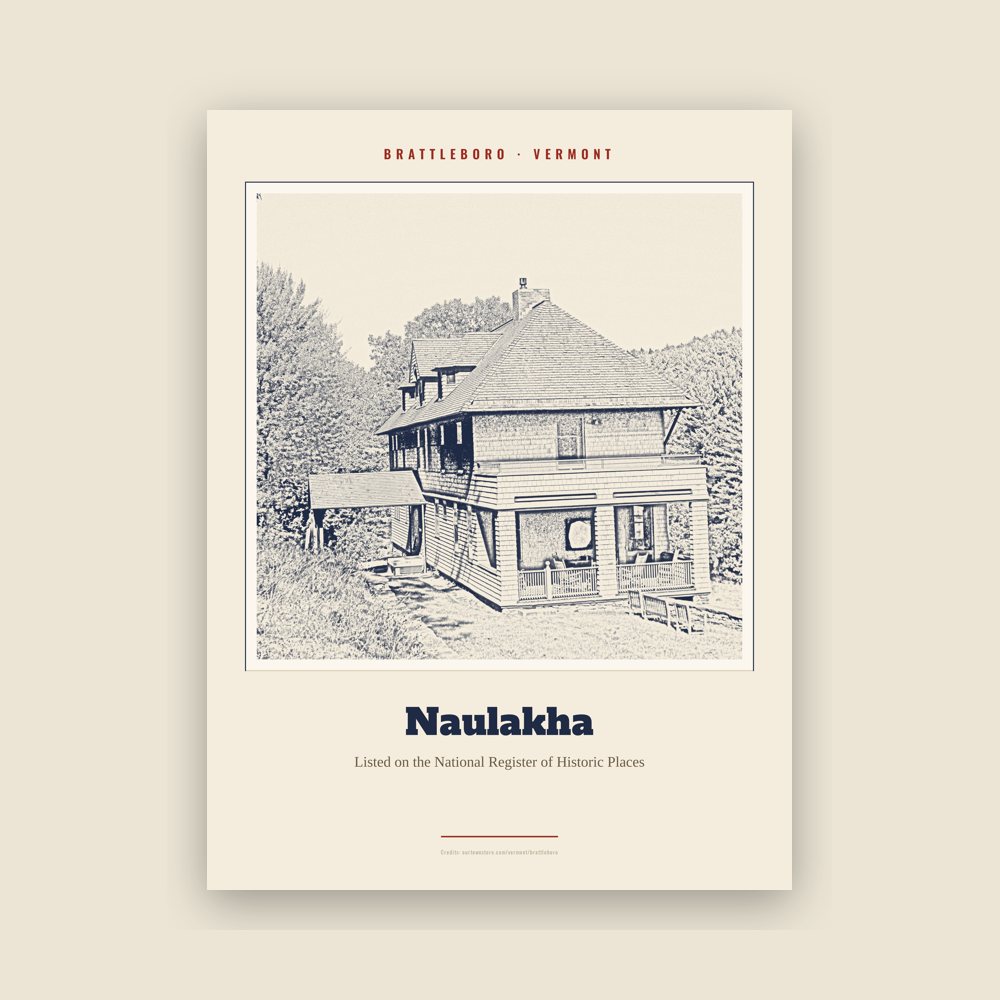 Brattleboro Naulakha Landmark Print