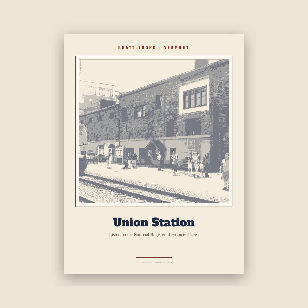 Brattleboro Union Station Landmark Print