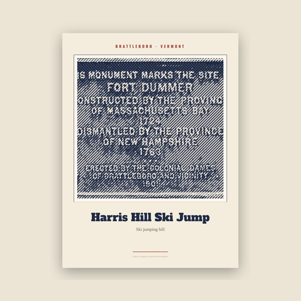 Brattleboro Harris Hill Ski Jump Landmark Print