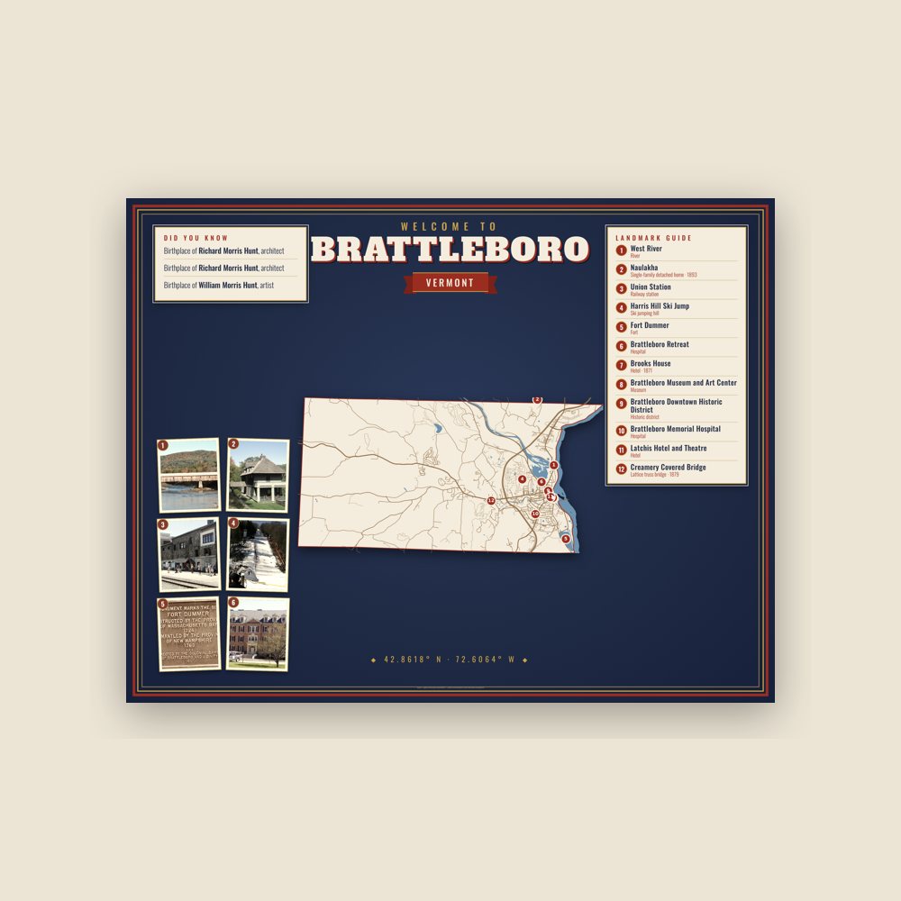 Brattleboro Map Placemat