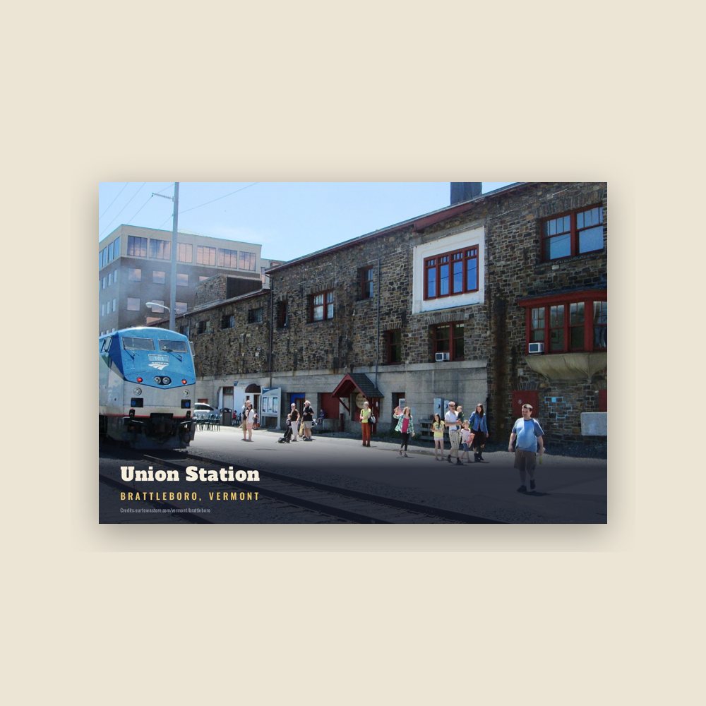 Brattleboro Union Station Postcard