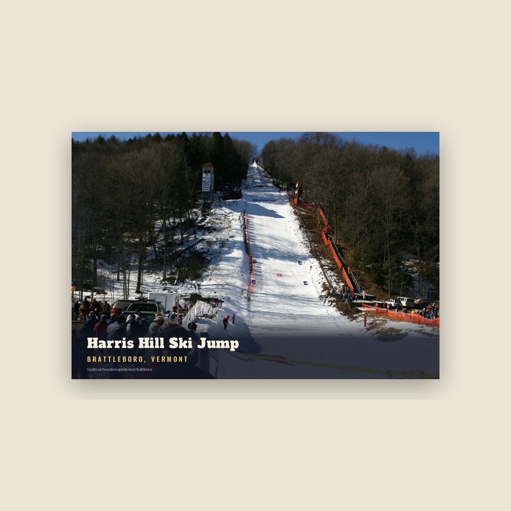 Brattleboro Harris Hill Ski Jump Postcard