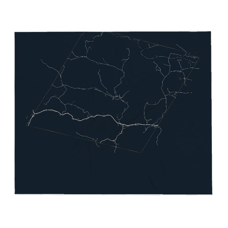 Bridgewater Street Map Throw Blanket