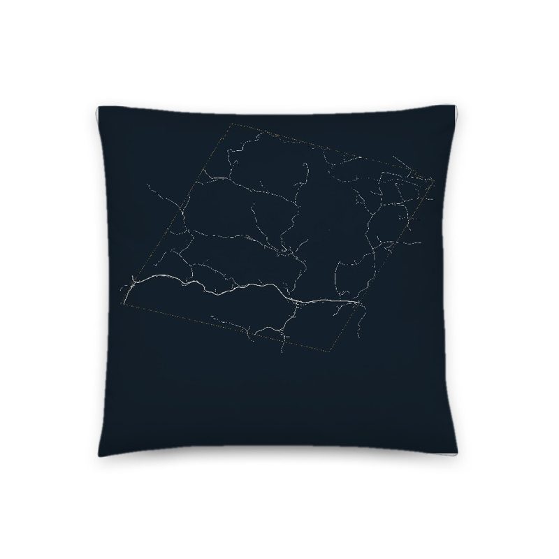 Bridgewater Map Throw Pillow