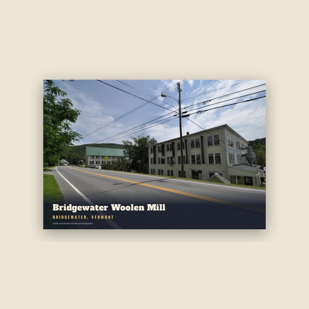 Bridgewater Bridgewater Woolen Mill Postcard