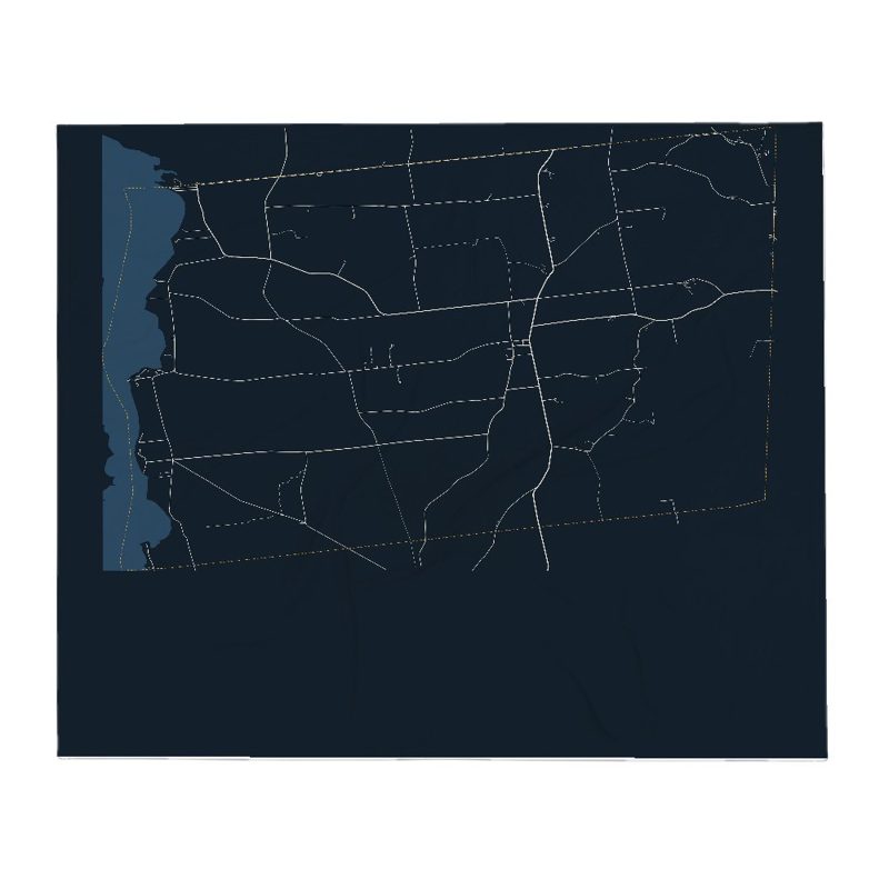 Bridport Street Map Throw Blanket
