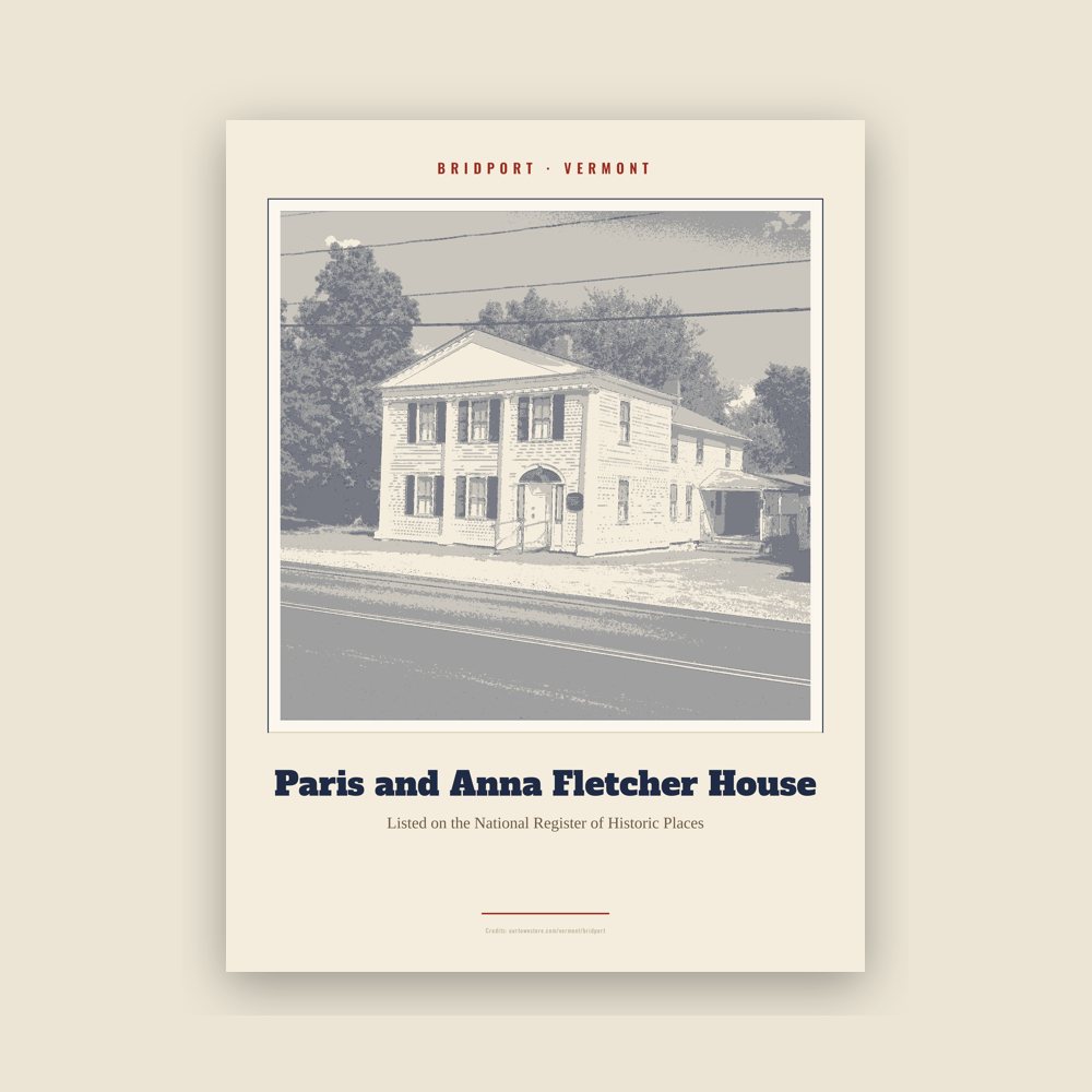 Bridport Paris and Anna Fletcher House Landmark Print