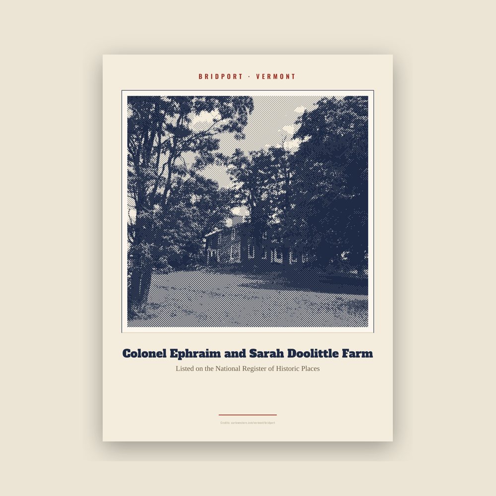 Bridport Colonel Ephraim and Sarah Doolittle Farm Landmark Print