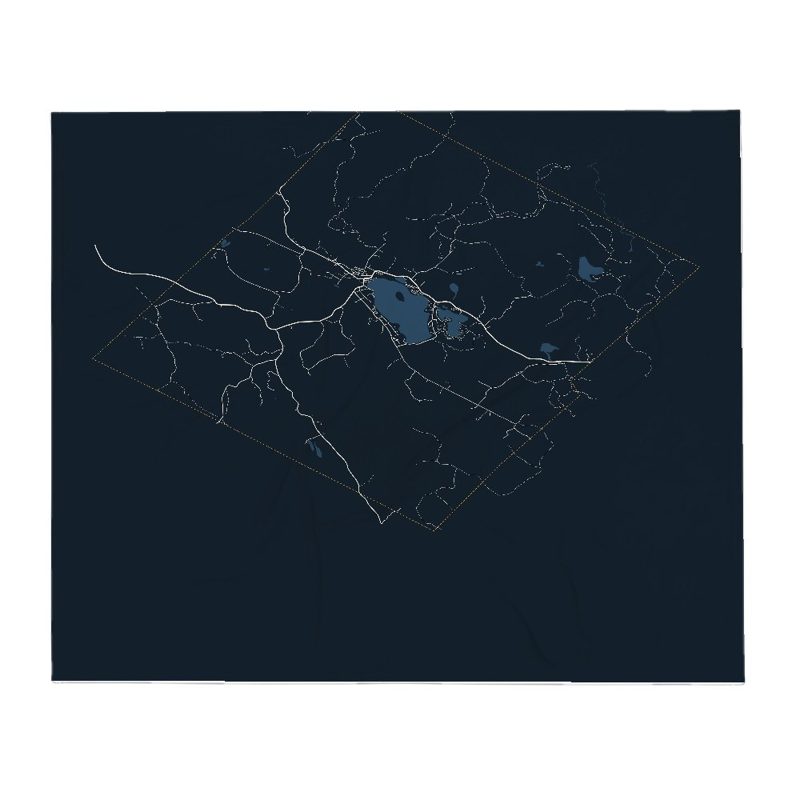 Brighton Street Map Throw Blanket