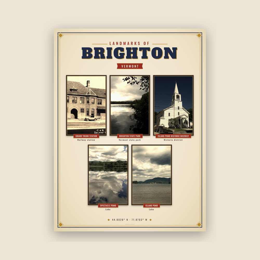 Brighton Landmarks Photo Poster