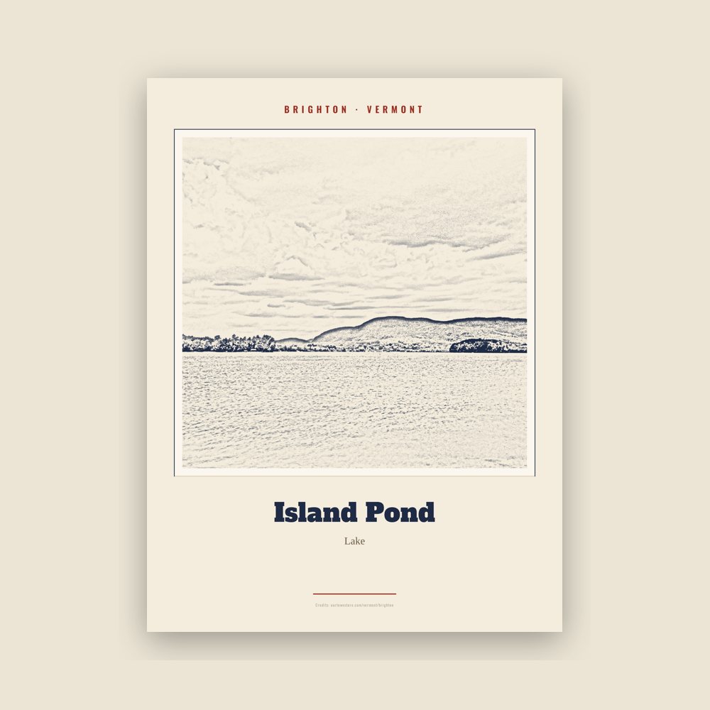 Brighton Island Pond Landmark Print