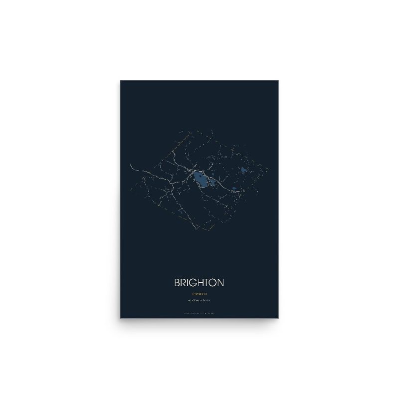 Brighton Street Map Poster · Midnight