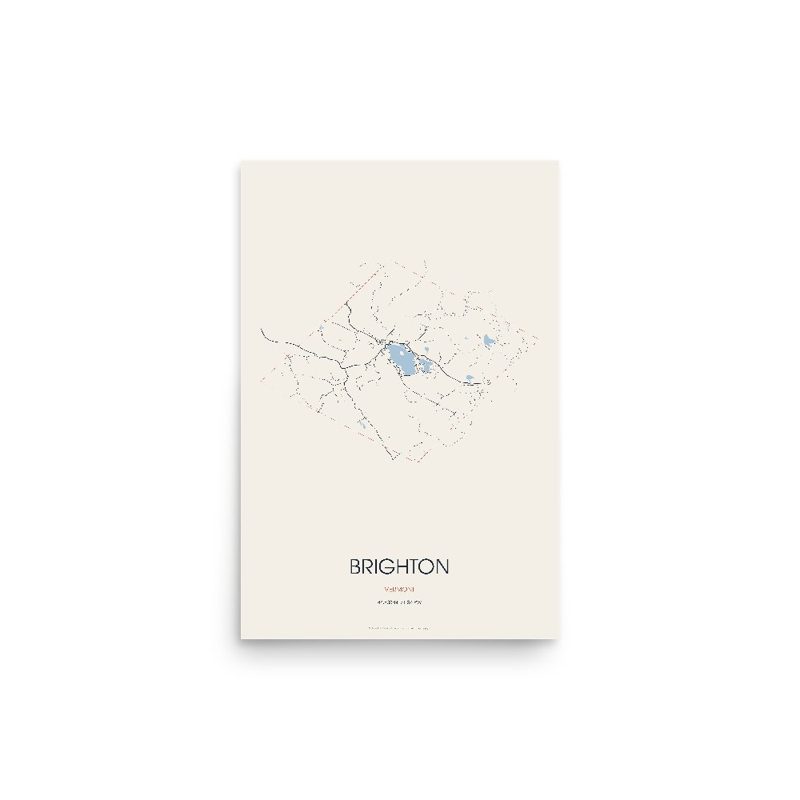 Brighton Street Map Poster · Linen