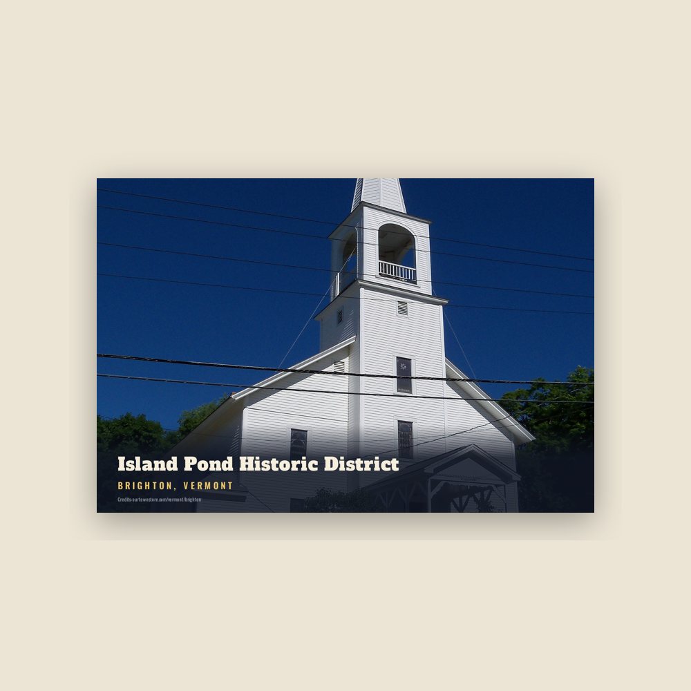 Brighton Island Pond Historic District Postcard