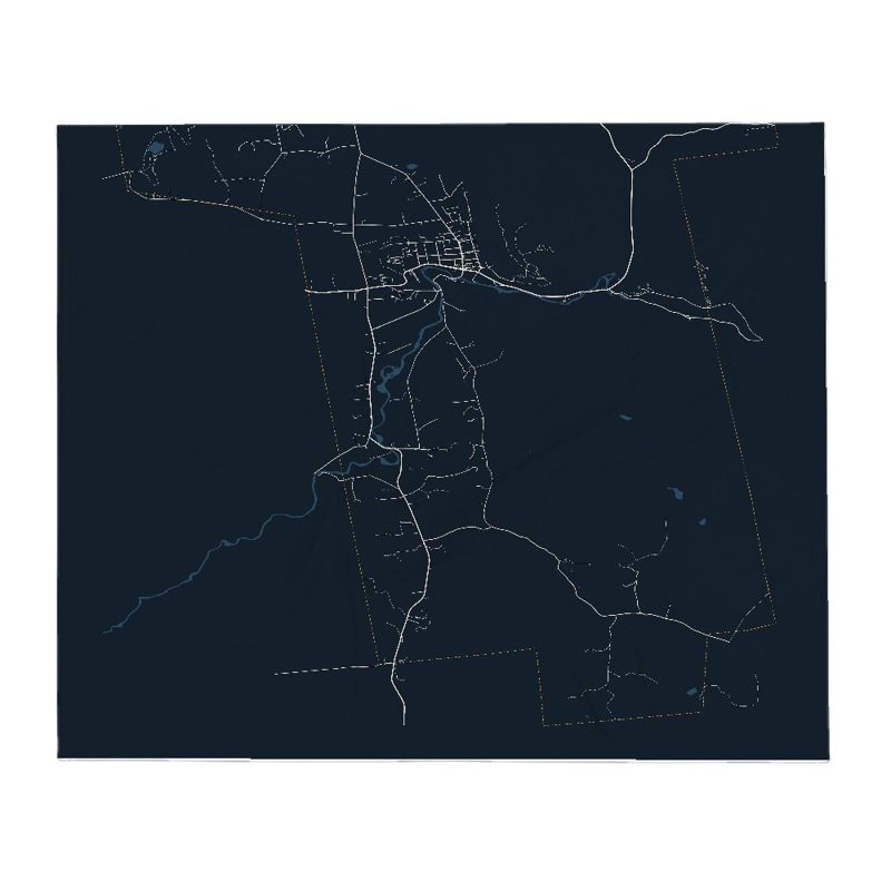 Bristol Street Map Throw Blanket