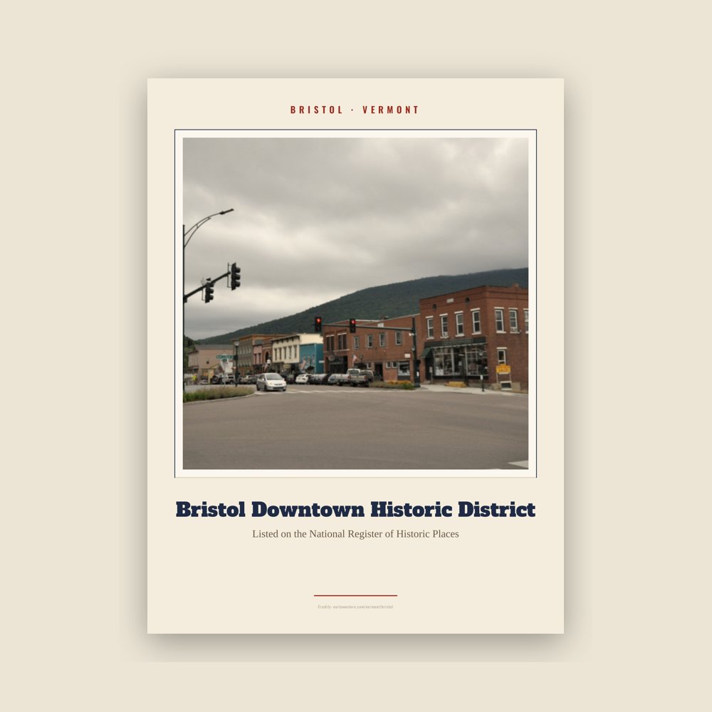 Bristol Bristol Downtown Historic District Landmark Print