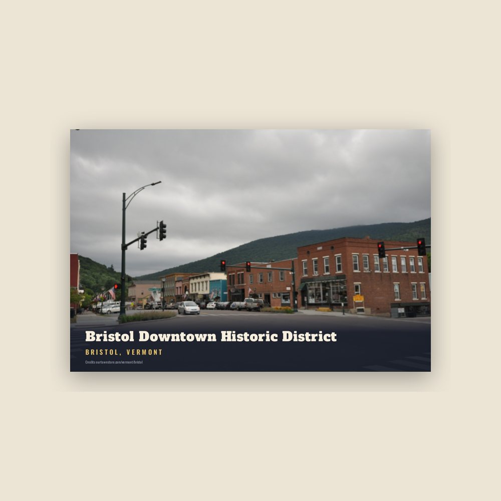 Bristol Bristol Downtown Historic District Postcard