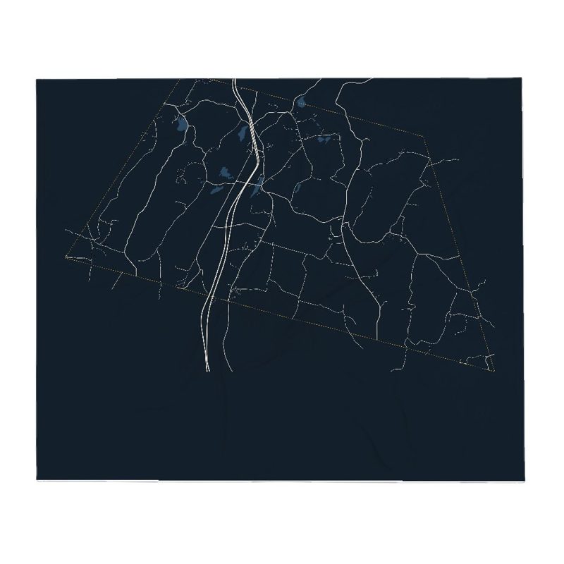 Brookfield Street Map Throw Blanket
