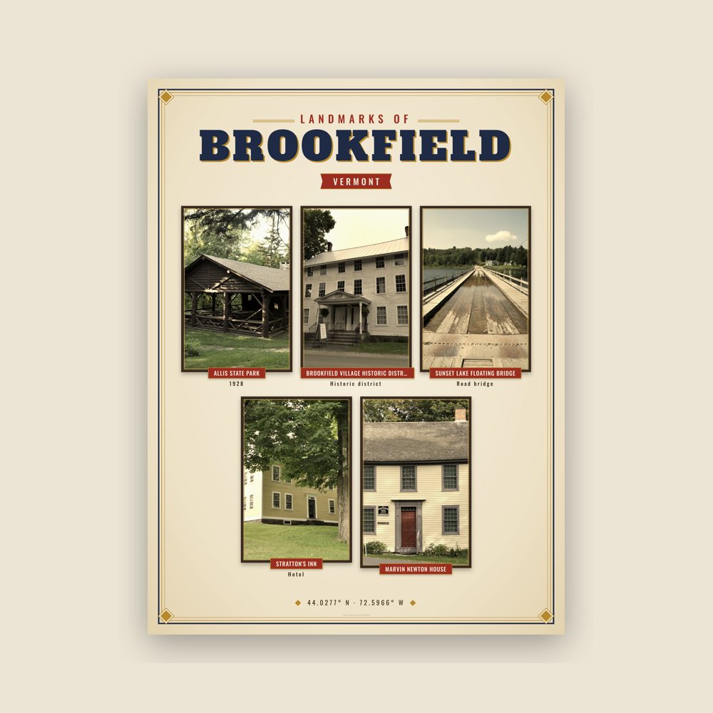 Brookfield Landmarks Photo Poster