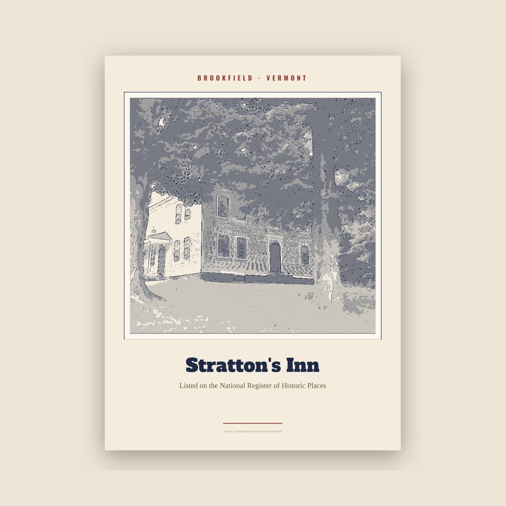 Brookfield Stratton's Inn Landmark Print