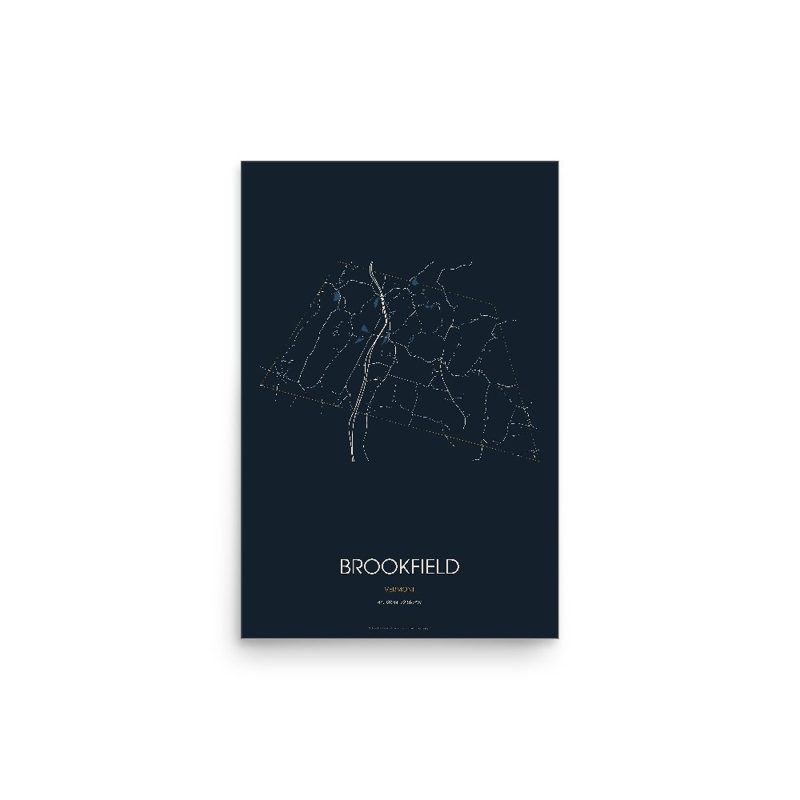 Brookfield Street Map Poster · Midnight