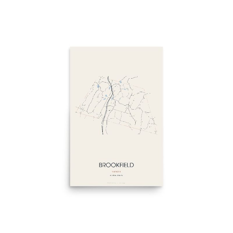 Brookfield Street Map Poster · Linen