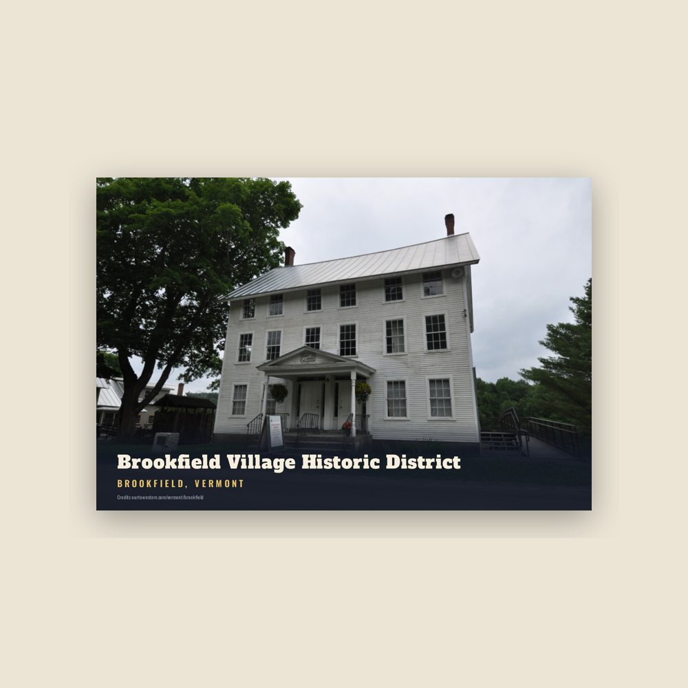 Brookfield Brookfield Village Historic District Postcard