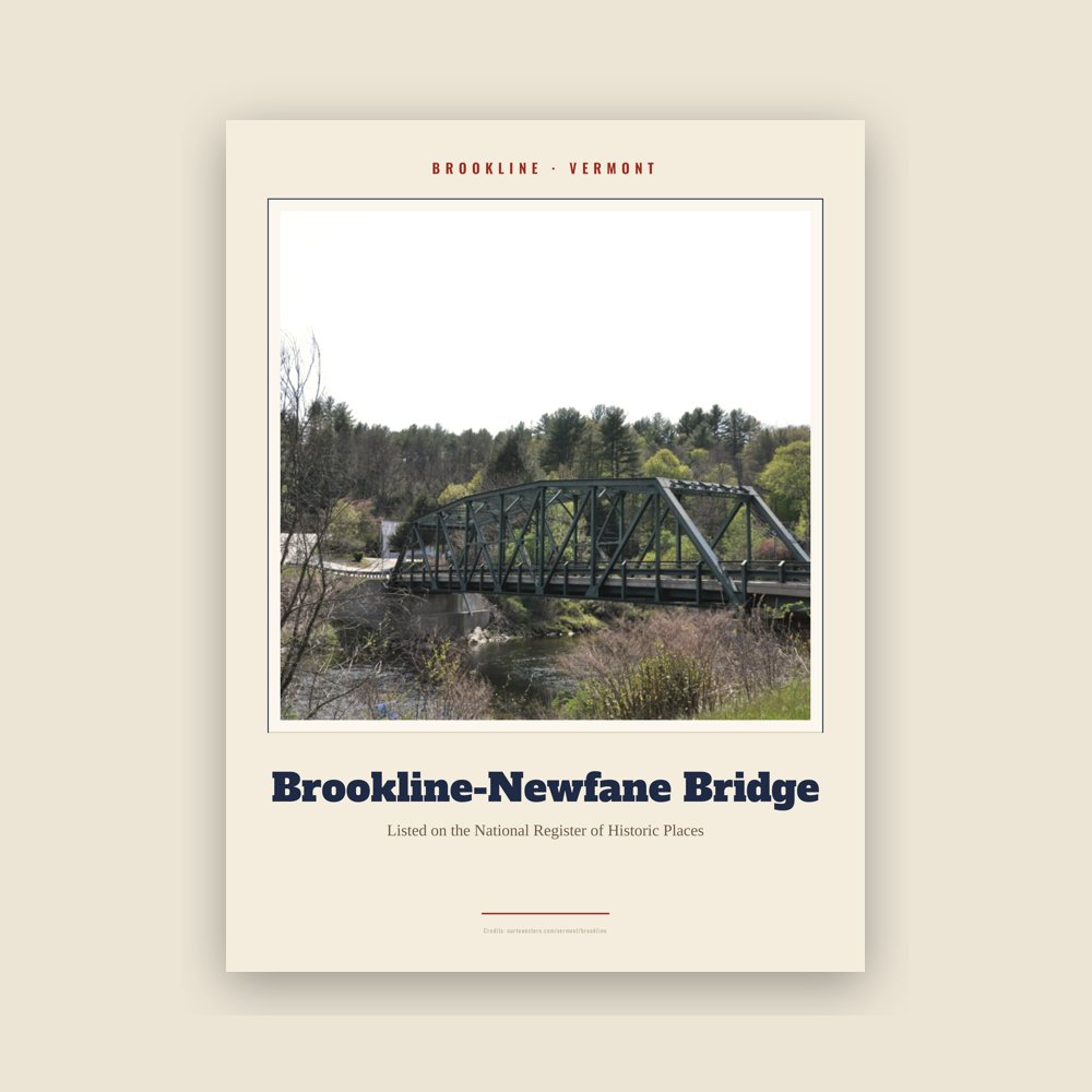 Brookline Brookline-Newfane Bridge Landmark Print