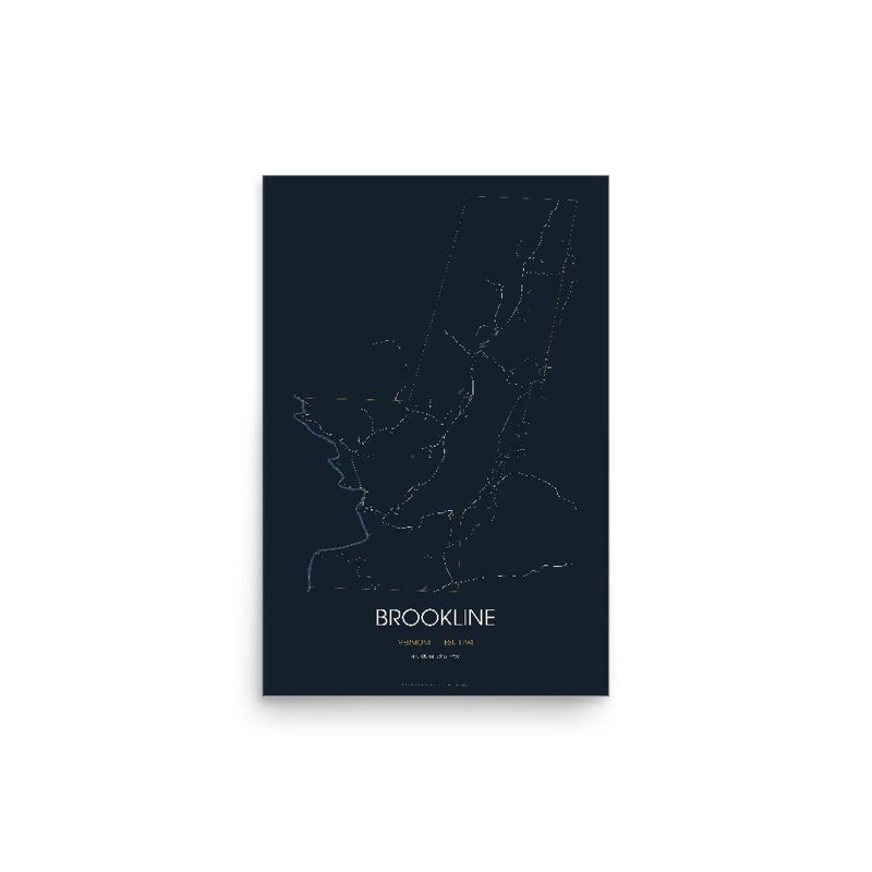 Brookline Street Map Poster · Midnight
