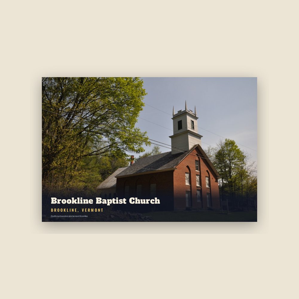 Brookline Brookline Baptist Church Postcard