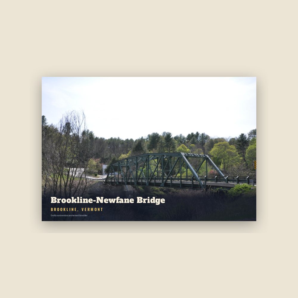 Brookline Brookline-Newfane Bridge Postcard