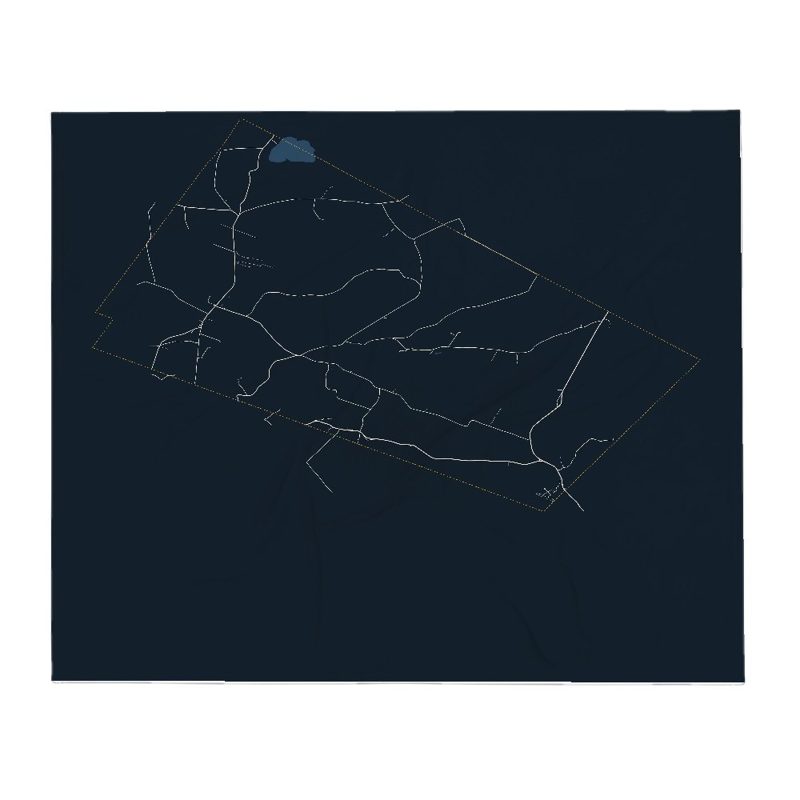 Brownington Street Map Throw Blanket