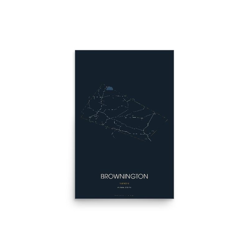 Brownington Street Map Poster · Midnight