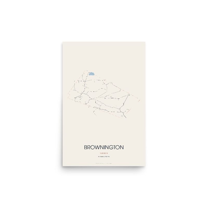 Brownington Street Map Poster · Linen