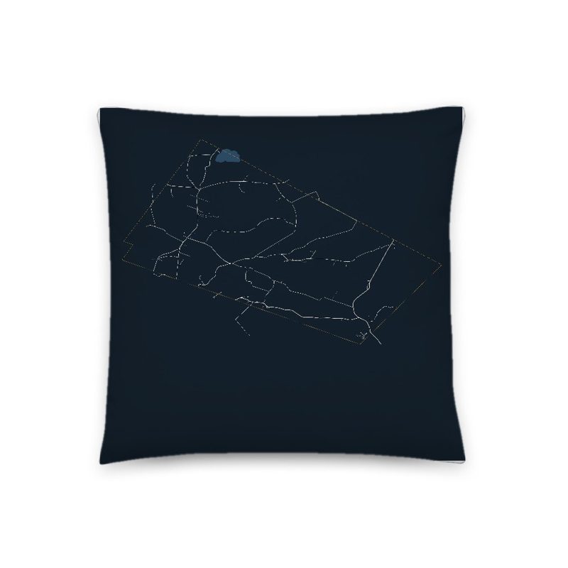 Brownington Map Throw Pillow