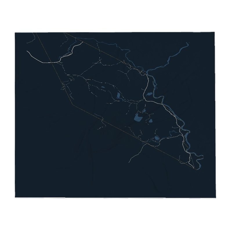 Brunswick Street Map Throw Blanket