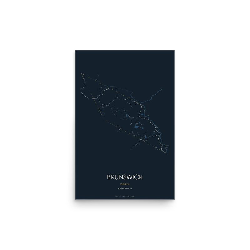 Brunswick Street Map Poster · Midnight