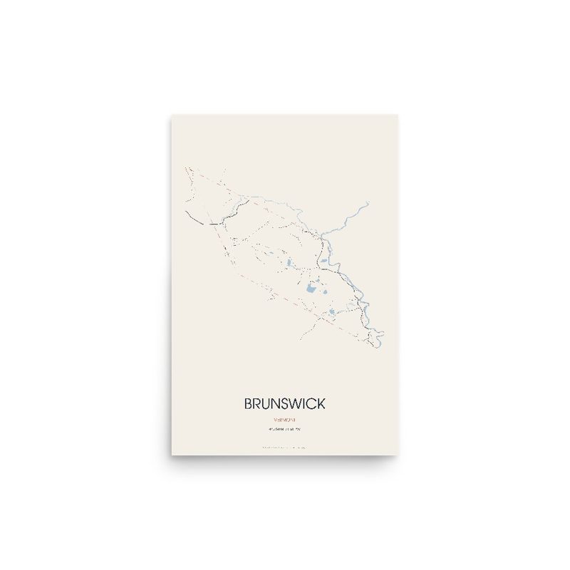 Brunswick Street Map Poster · Linen