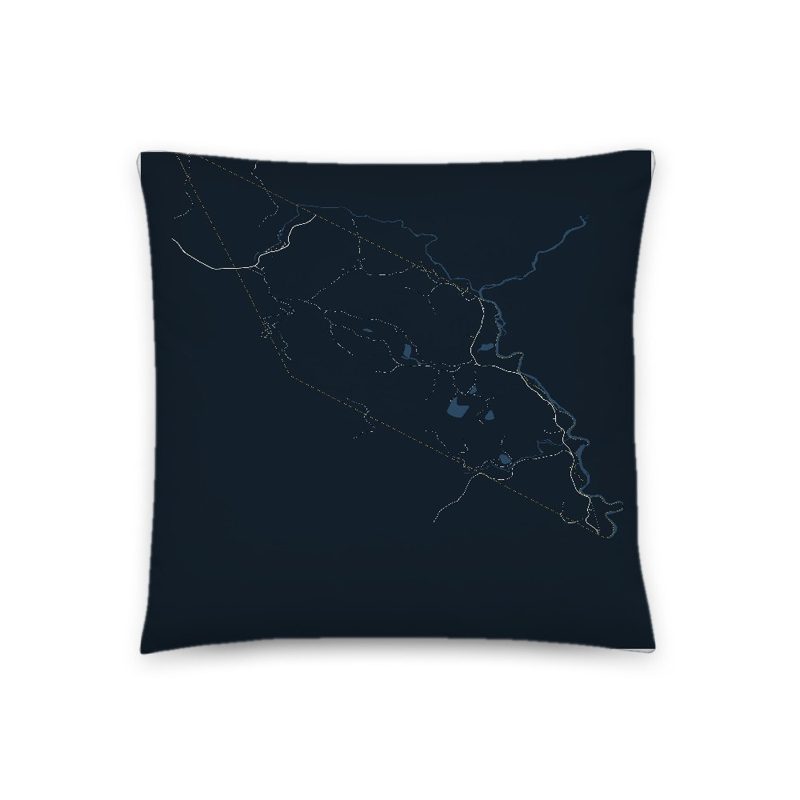 Brunswick Map Throw Pillow