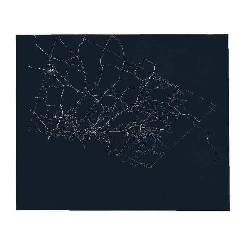 Burke Street Map Throw Blanket