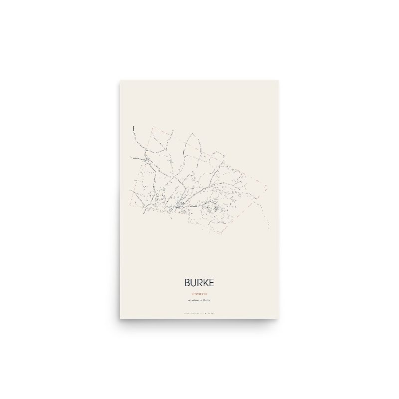 Burke Street Map Poster · Linen