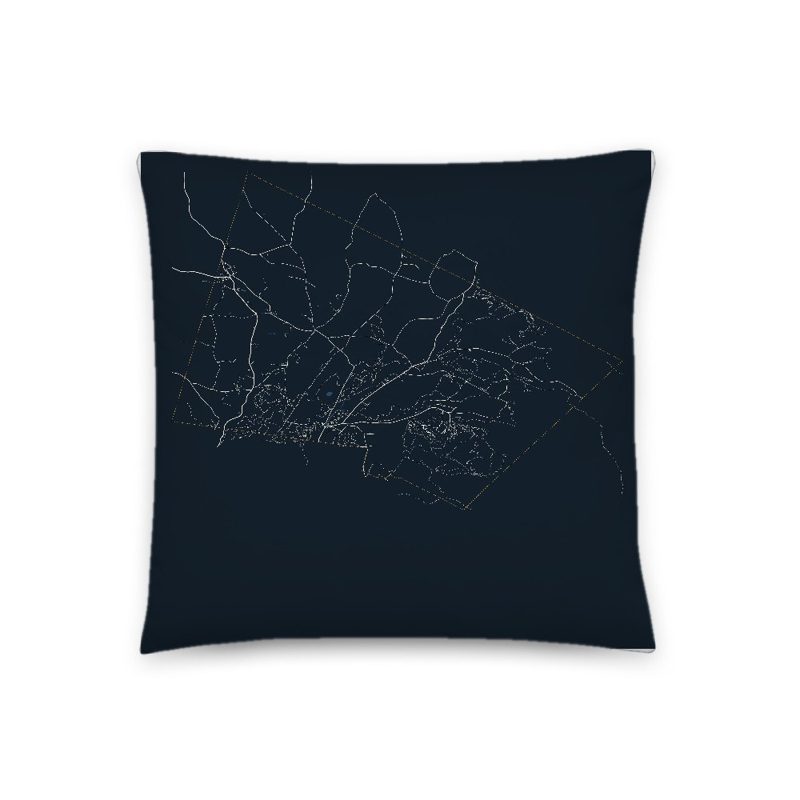 Burke Map Throw Pillow