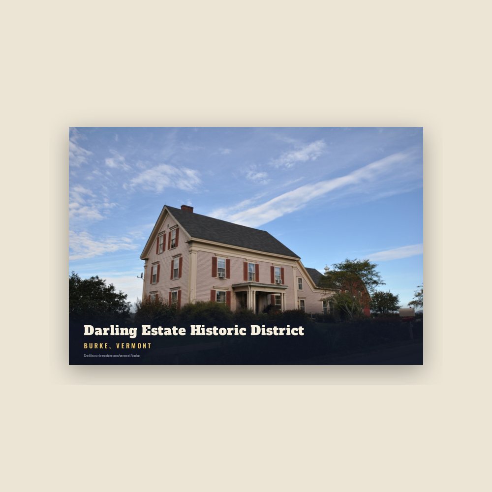 Burke Darling Estate Historic District Postcard