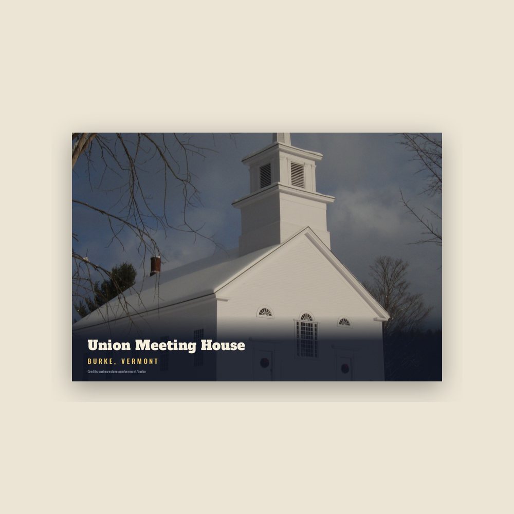 Burke Union Meeting House Postcard