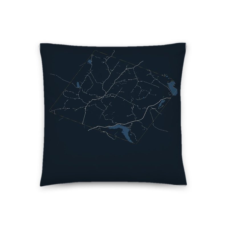 Cabot Map Throw Pillow