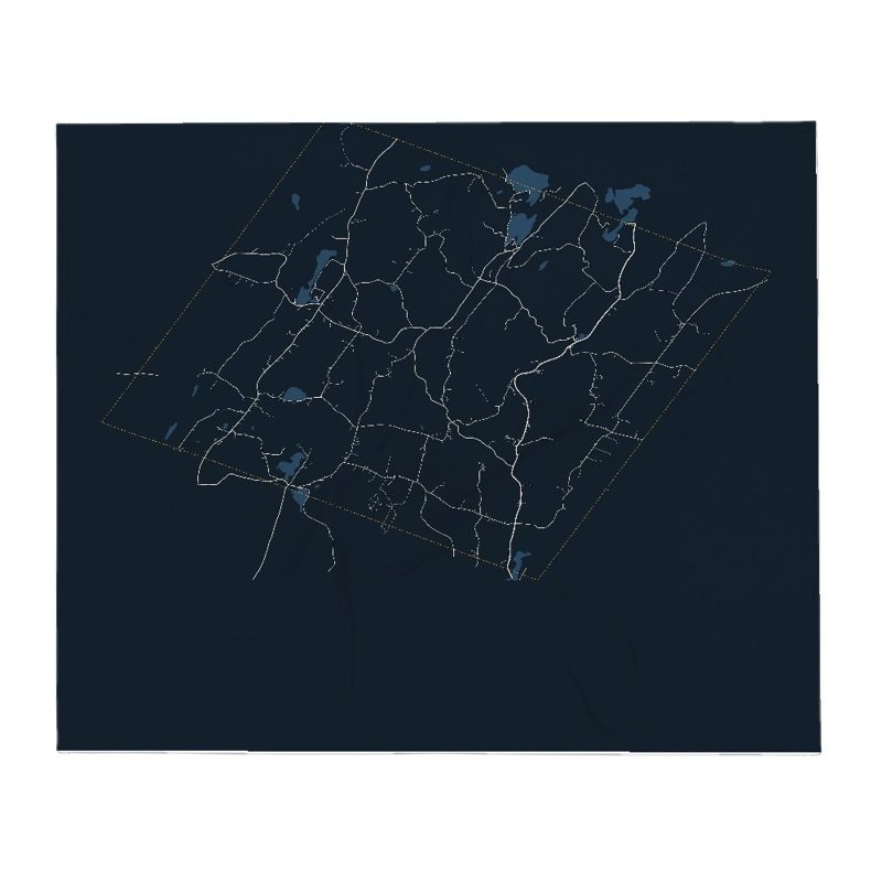 Calais Street Map Throw Blanket