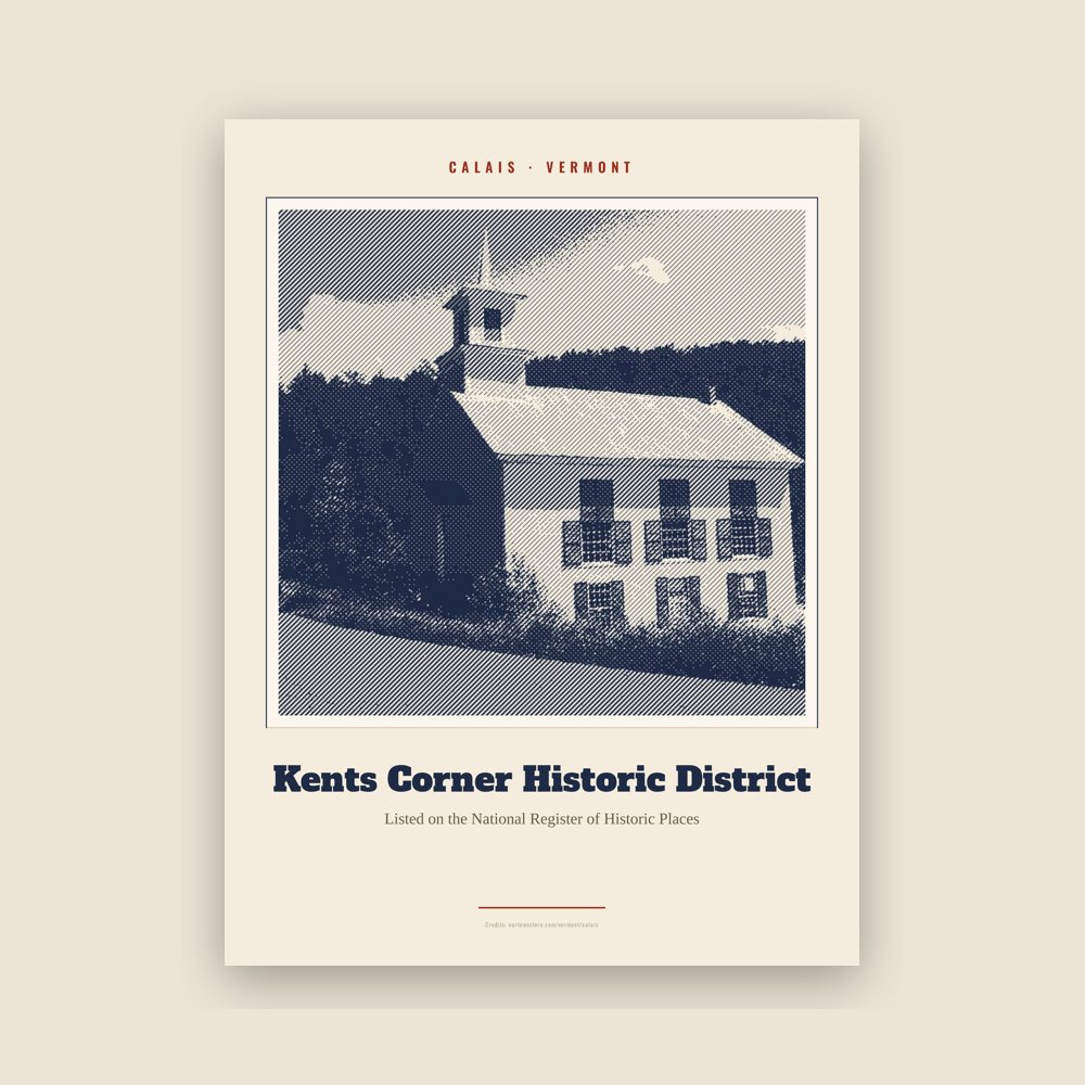 Calais Kents Corner Historic District Landmark Print
